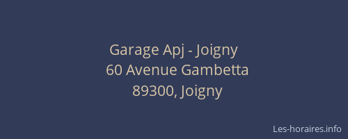 Garage Apj - Joigny