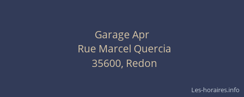 Garage Apr