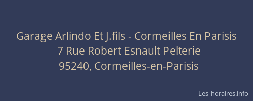 Garage Arlindo Et J.fils - Cormeilles En Parisis