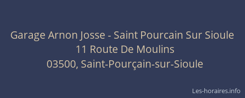 Garage Arnon Josse - Saint Pourcain Sur Sioule