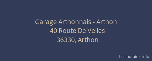Garage Arthonnais - Arthon
