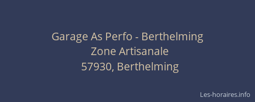 Garage As Perfo - Berthelming