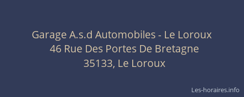 Garage A.s.d Automobiles - Le Loroux