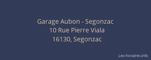 Garage Aubon - Segonzac