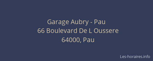 Garage Aubry - Pau
