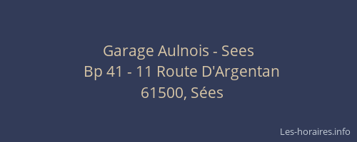 Garage Aulnois - Sees