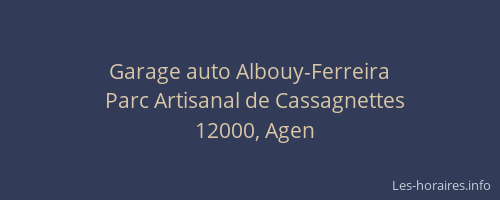 Garage auto Albouy-Ferreira