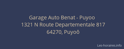 Garage Auto Benat - Puyoo