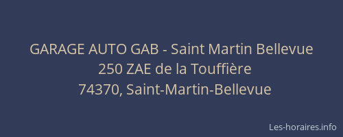 GARAGE AUTO GAB - Saint Martin Bellevue