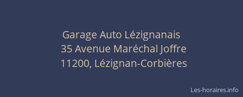 Garage Auto L&eacute;zignanais