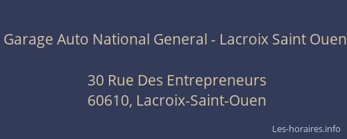 Garage Auto National General - Lacroix Saint Ouen