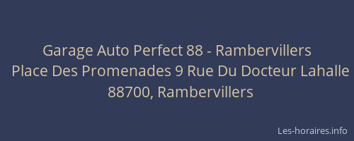 Garage Auto Perfect 88 - Rambervillers