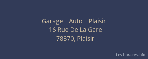 Garage    Auto    Plaisir