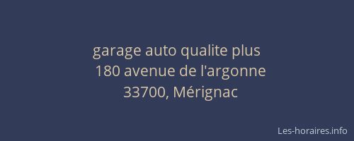 garage auto qualite plus