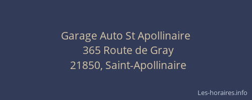 Garage Auto St Apollinaire