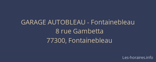 GARAGE AUTOBLEAU - Fontainebleau