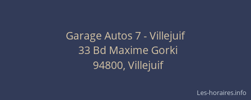 Garage Autos 7 - Villejuif