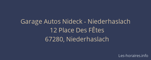 Garage Autos Nideck - Niederhaslach