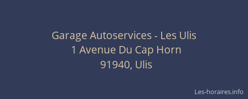 Garage Autoservices - Les Ulis