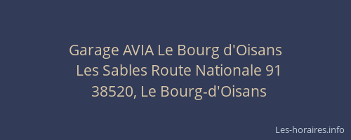 Garage AVIA Le Bourg d'Oisans