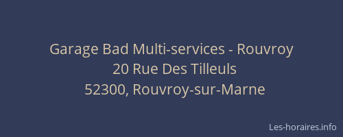 Garage Bad Multi-services - Rouvroy