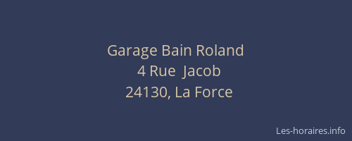 Garage Bain Roland