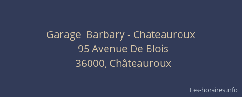 Garage  Barbary - Chateauroux