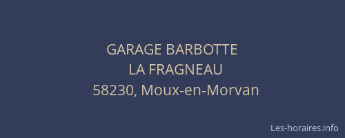 GARAGE BARBOTTE