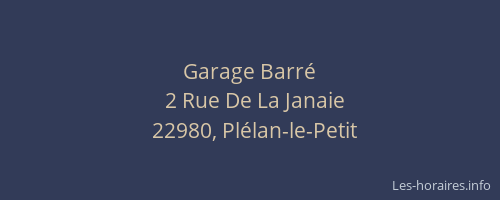 Garage Barr&eacute;