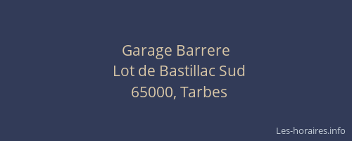 Garage Barrere