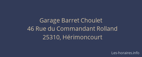 Garage Barret Choulet