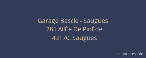 Garage Bascle - Saugues