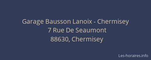 Garage Bausson Lanoix - Chermisey