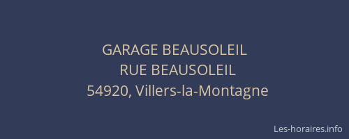 GARAGE BEAUSOLEIL