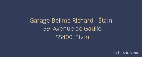 Garage Belime Richard - Étain