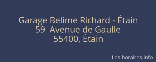 Garage Belime Richard - Étain