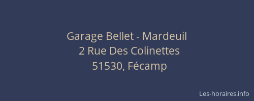 Garage Bellet - Mardeuil
