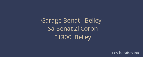 Garage Benat - Belley