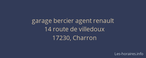 garage bercier agent renault