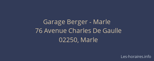 Garage Berger - Marle