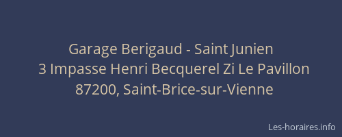 Garage Berigaud - Saint Junien