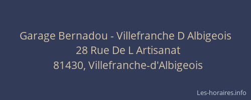 Garage Bernadou - Villefranche D Albigeois