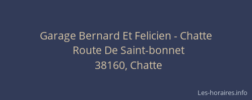 Garage Bernard Et Felicien - Chatte