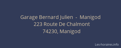 Garage Bernard Julien  -  Manigod