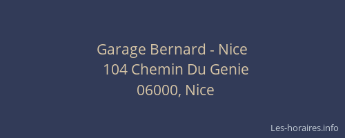 Garage Bernard - Nice