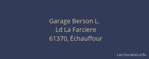 Garage Berson L.