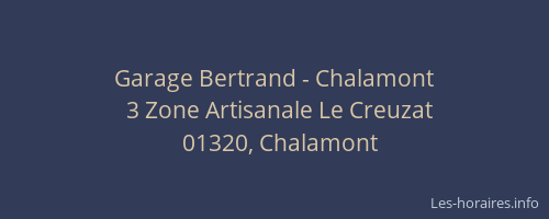 Garage Bertrand - Chalamont