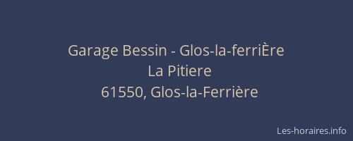 Garage Bessin - Glos-la-ferri&Egrave;re