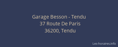 Garage Besson - Tendu