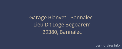 Garage Bianvet - Bannalec